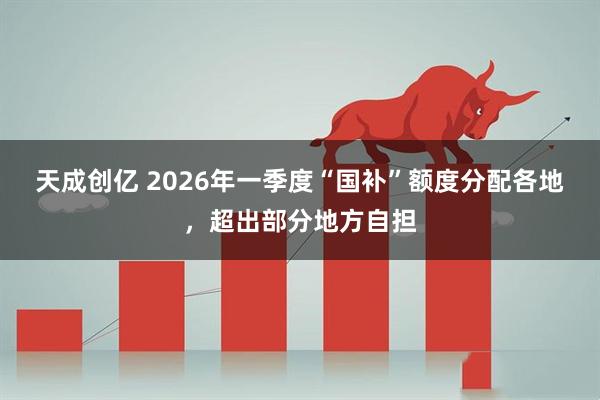 天成创亿 2026年一季度“国补”额度分配各地，超出部分地方自担